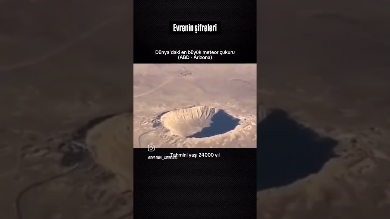 D&uuml;nyanın en b&uuml;y&uuml;k meteor &ccedil;ukuru #youtube #keşfetbeni&ouml;ne&ccedil;ıkar #tiktok #keşfet #shorts #shortvideo