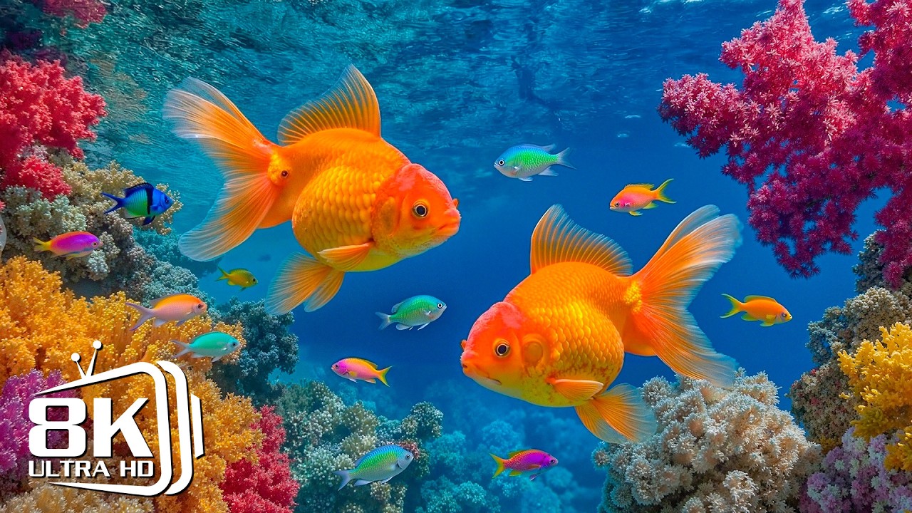 Aquarium 8K (ULTRA HD) - Beautiful Coral Reef Fish & Tranquil Ocean Ambience for Sleep
