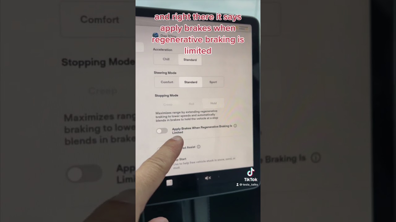 TESLA TIP - Lack of regen? Try this