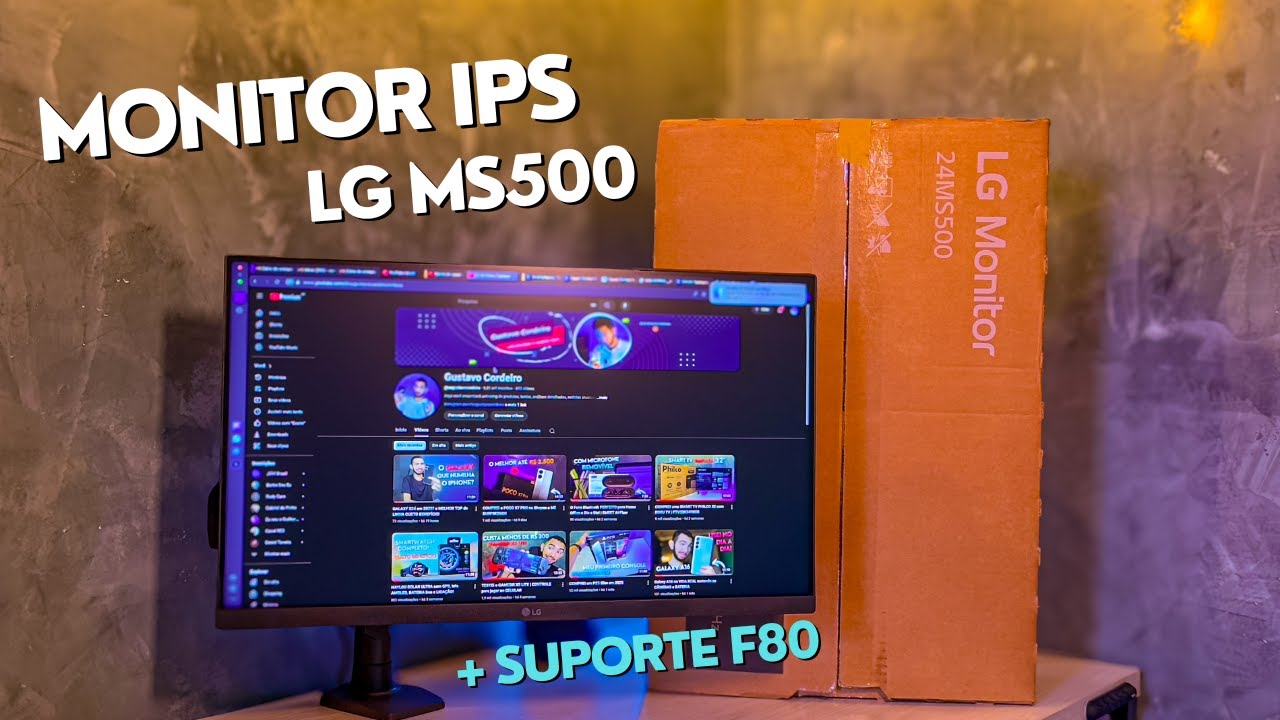 Monitor LG 24MS500 com tela IPS, 100hz, FullHD + NORTH BAYOU F80