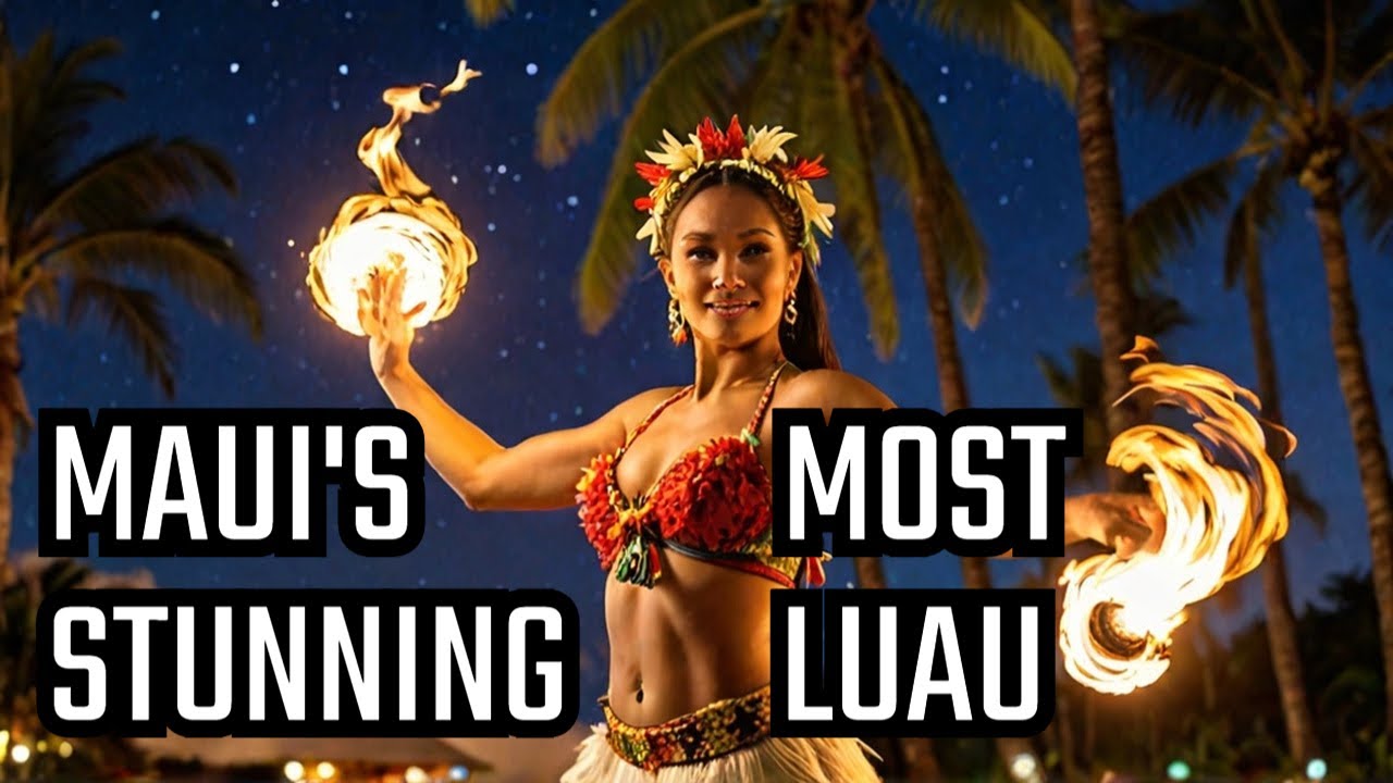 Hawaiian Fire Dance at Luau at Maui | Maui Island | Hawaii | Luau at Marriott Hotel and Resort ⛵ |
