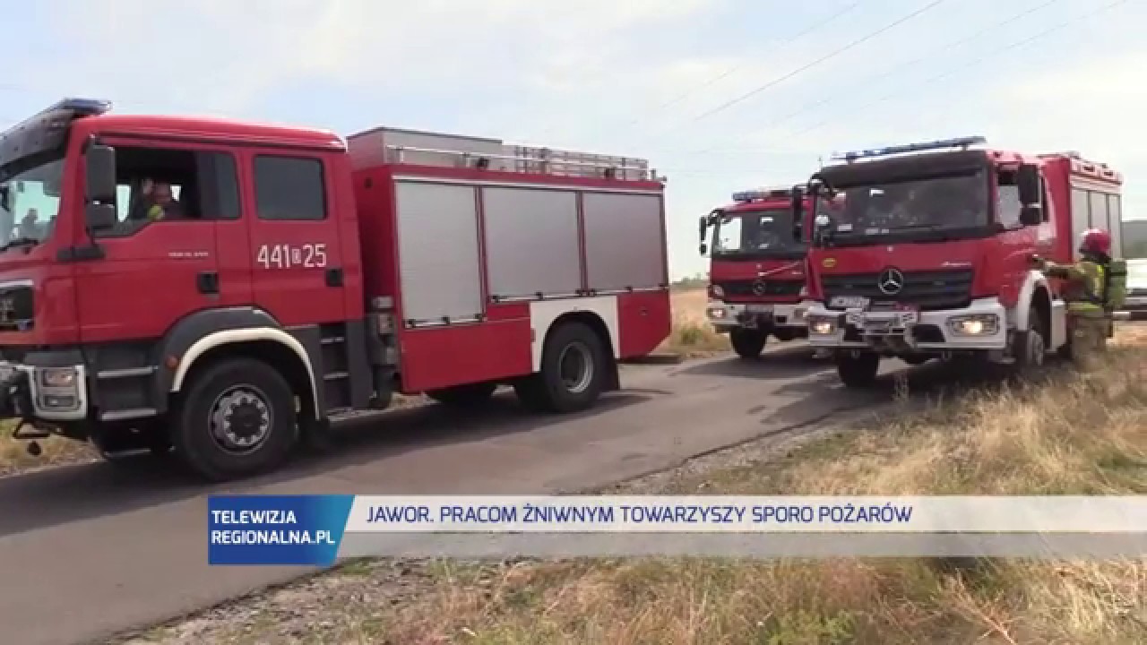 JAWOR. Sporo pożarow w związku ze żniwami