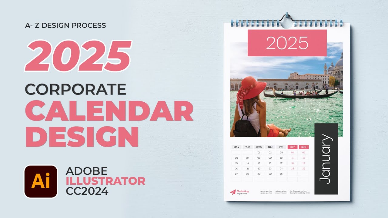 How To Make a 2025 Calendar in Adobe Illustrator 2024 | Full Tutorial