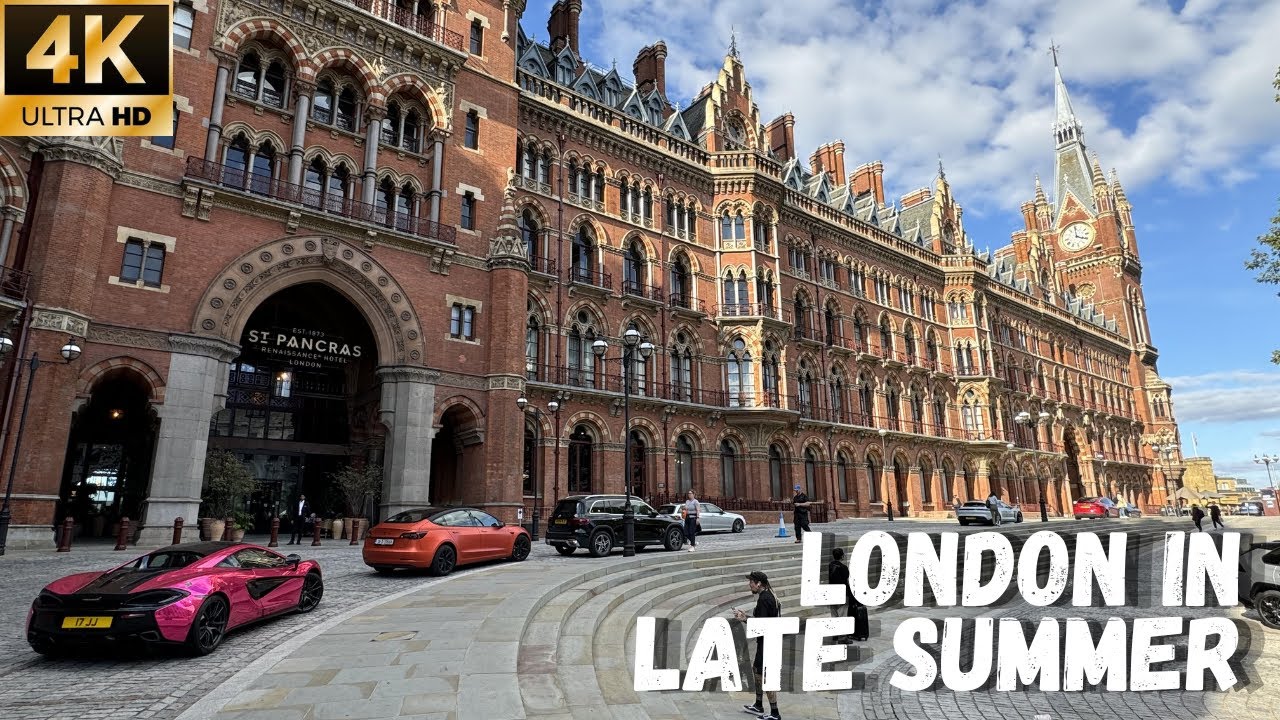 Beautiful End to Summer in London | Walking from King’s Cross to Somerset House in the Sun ☀️ [4K]