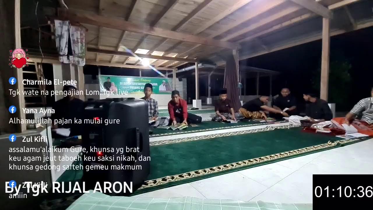 Pengajian Santri2 Baru Tgk RIJAL ARON di Dayah Geutanyoe Bineh Laot Padang Kasab