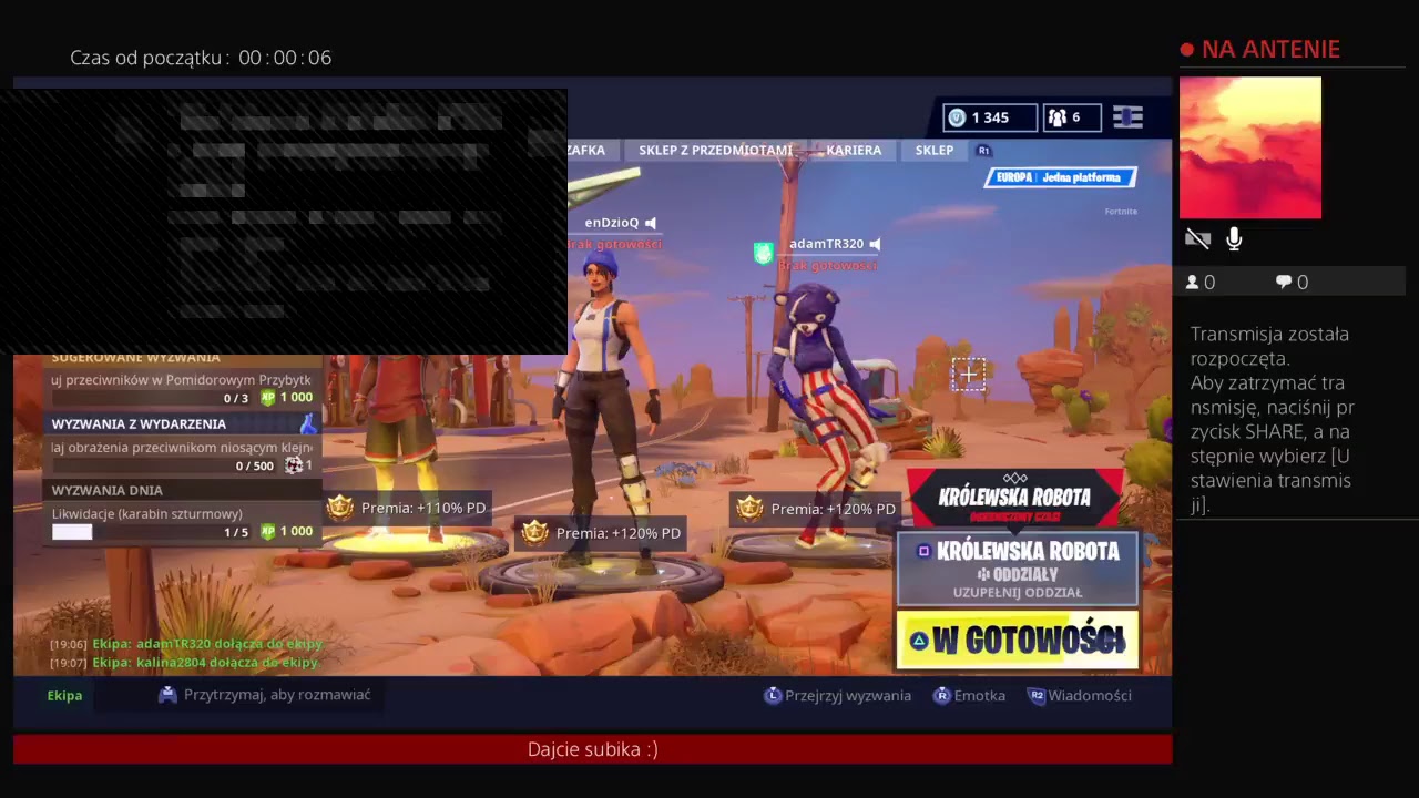 Fortnite gram z ekipą