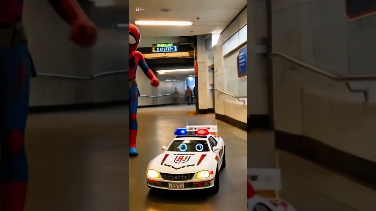 SUPER COOL!! SPIDERMAN AND COPS