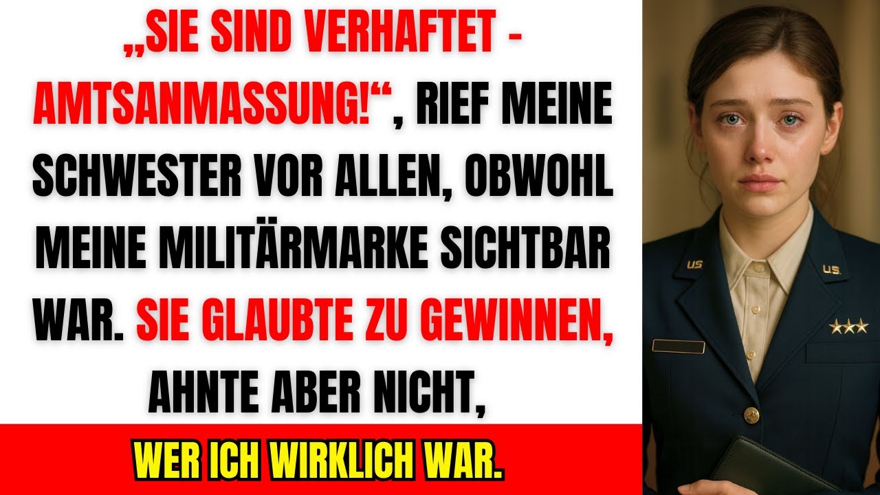 Meine Schwester ließ mich beim Familienessen verhaften– Sekunden später stand ein General hinter mir