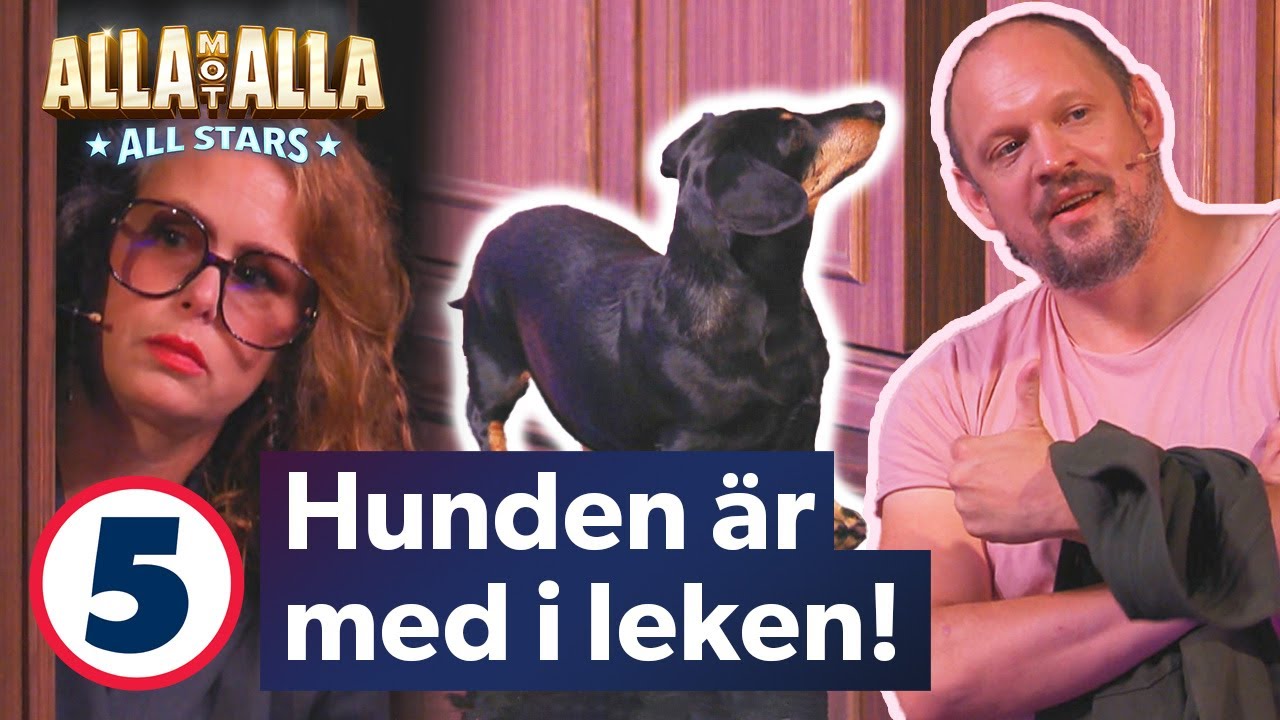 Hanna Hellquists hunds agerar som störningsmoment! | Alla mot alla - All Stars | Kanal 5 Sverige