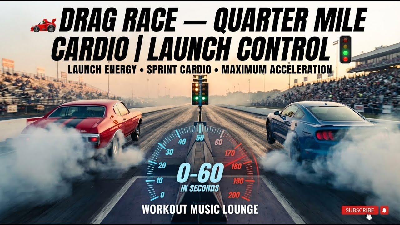 🏎️ DRAG RACE — Quarter Mile Cardio | Launch Control 🚦