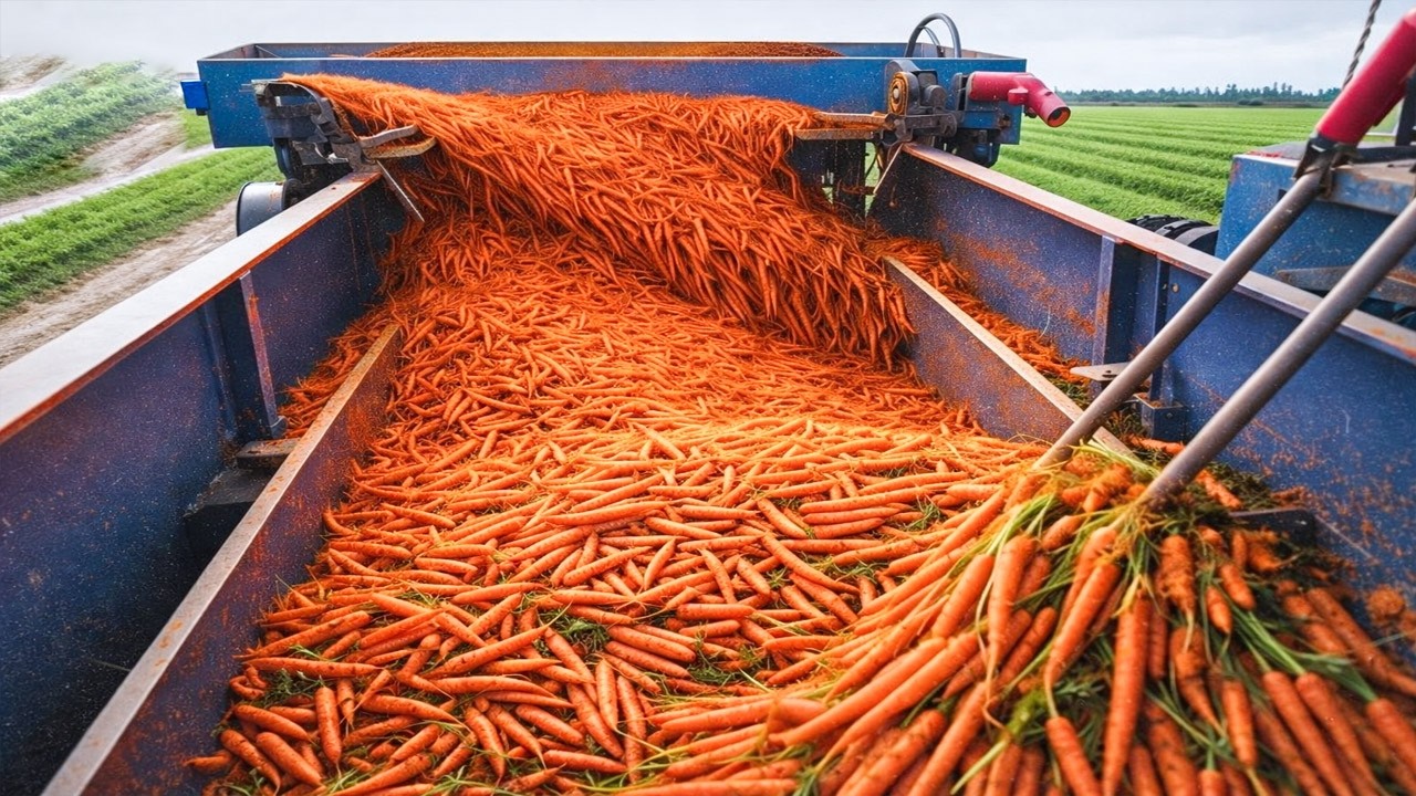 Karottenernte zum Vergnügen: GIGANTISCHE Karottenproduktionslinie!