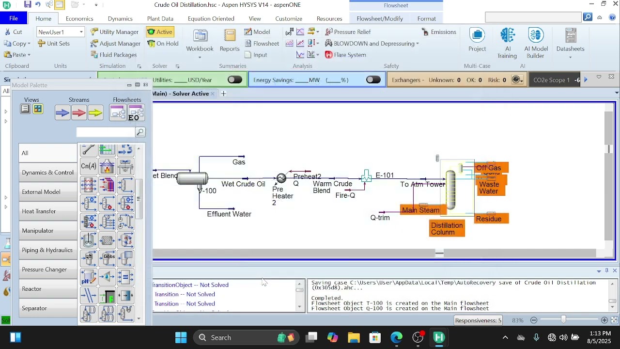 Crude Oil Distillation Using Aspen HYSYS Part 2