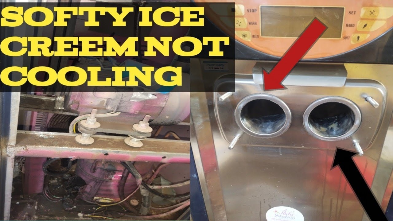 Soft Ice Cream Machine cooling Freezing Cylinder problem/ice cream machine cooling problem HindiUrdu