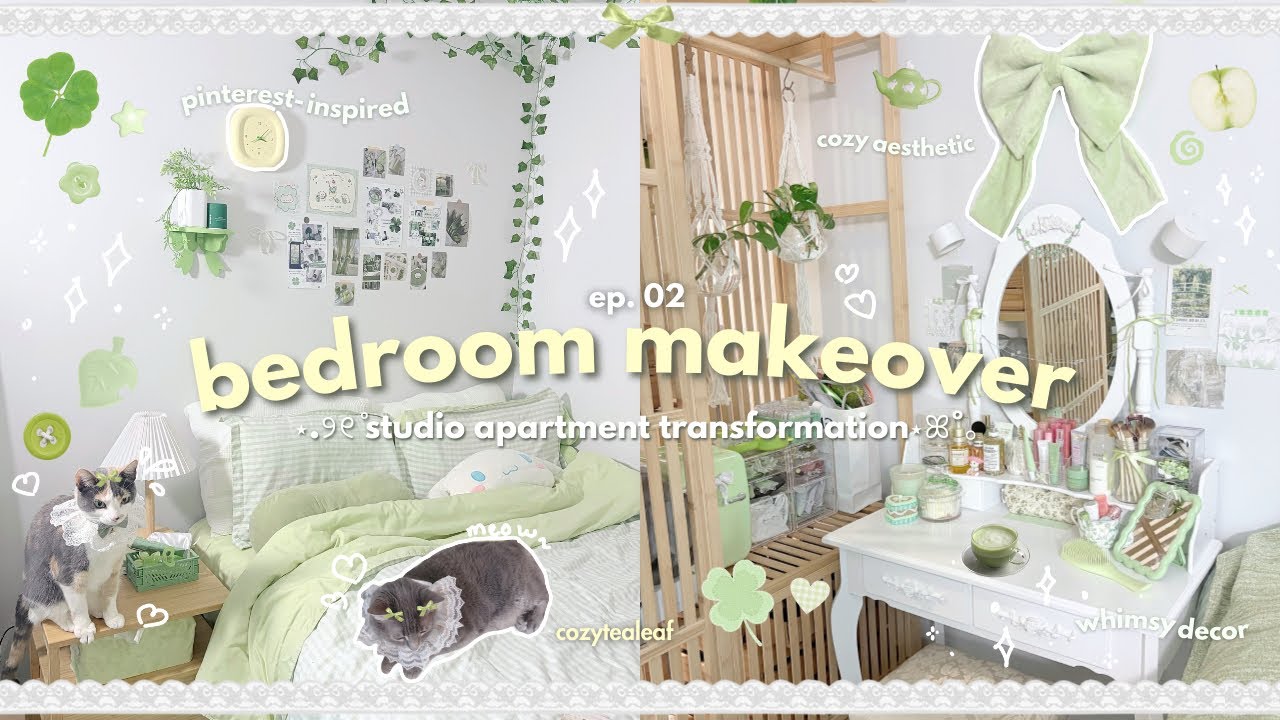 Эстетическое преображение спальни 🍀🕊️, вдохновлено Pinterest, оформление туалетного столика | тра...