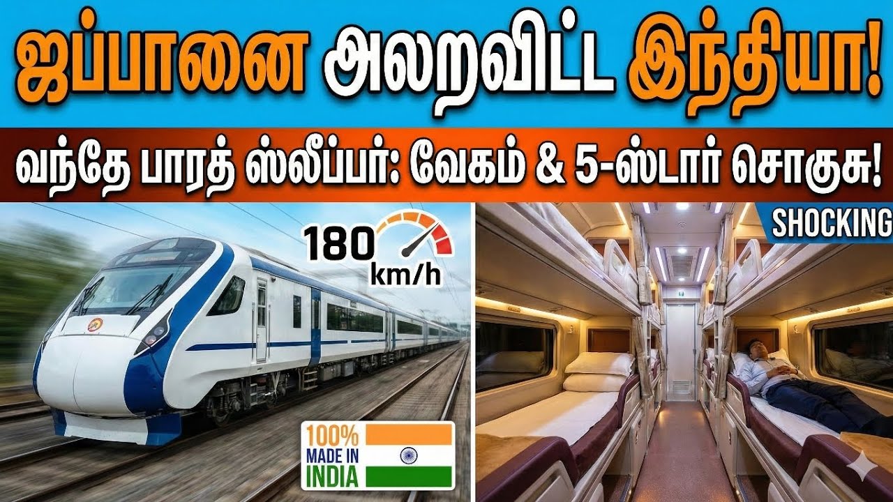 🚅 ஜப்பானை அலறவிட்ட இந்தியா! வந்தே பாரத் ஸ்லீப்பர் ரயிலின் மிரள வைக்கும் வசதிகள் 🇮🇳