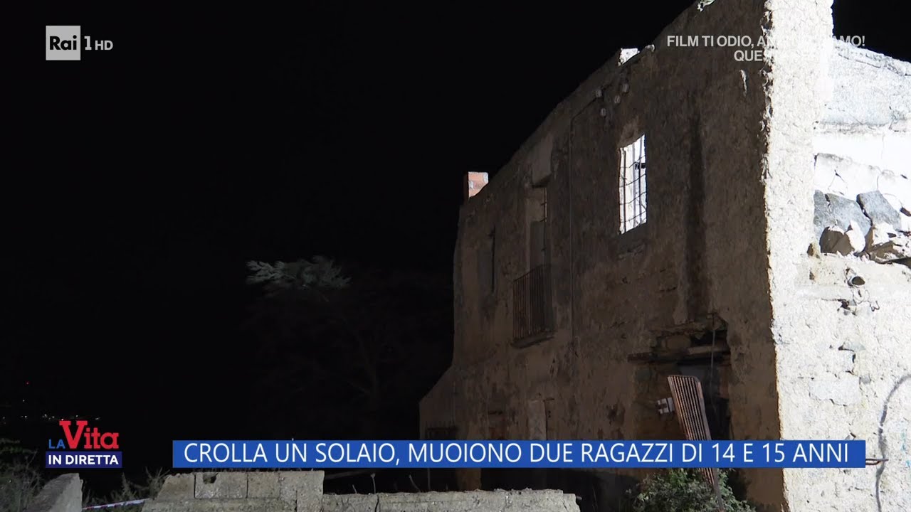Tragedia a Nuoro: crolla solaio, muoiono due ragazzi di 14 e 15 anni - La Vita in Diretta 02/04/2024