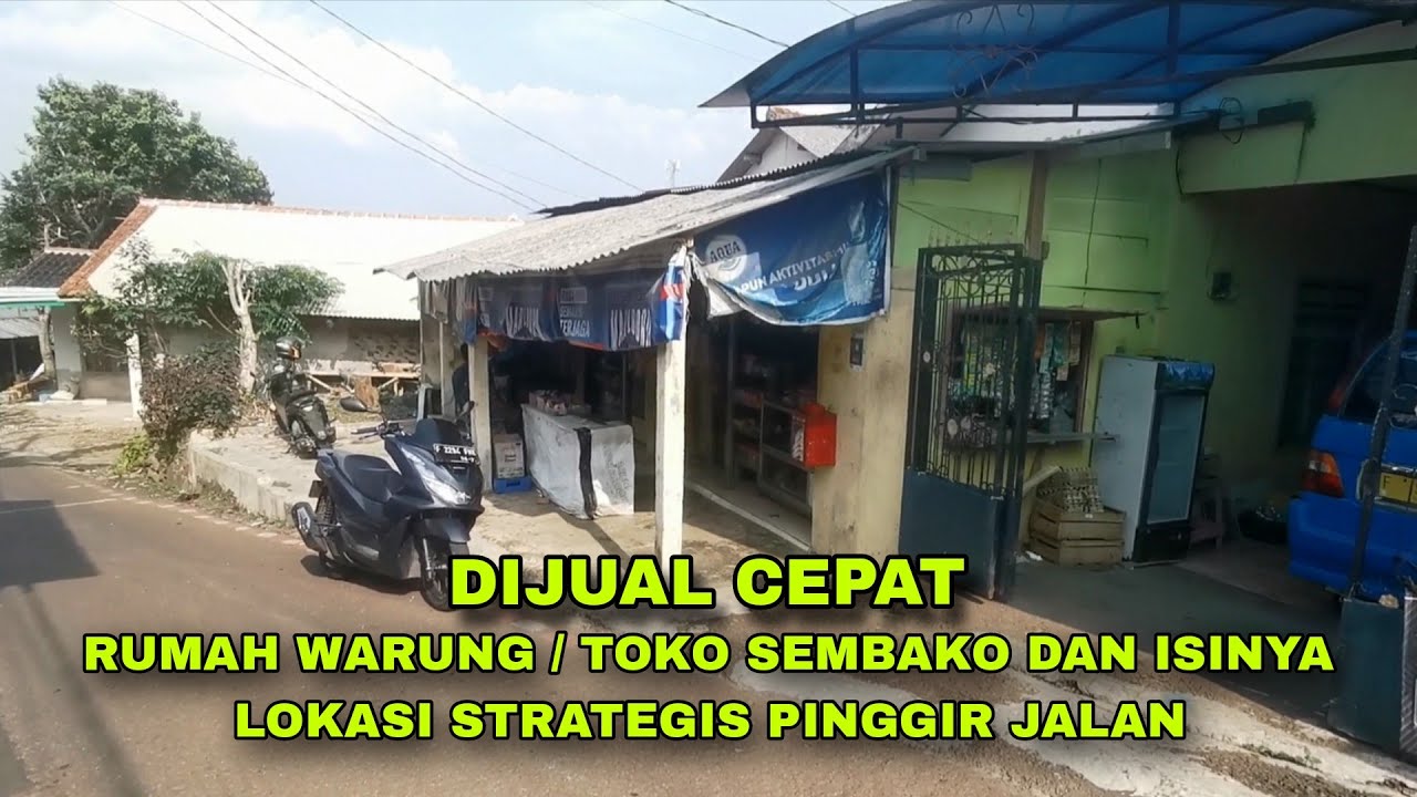 DIJUAL CEPAT RUMAH WARUNG / TOKO SEMBAKO LOKASI STRATEGIS PINGGIR JALAN RAYA SITUDAUN BOGOR