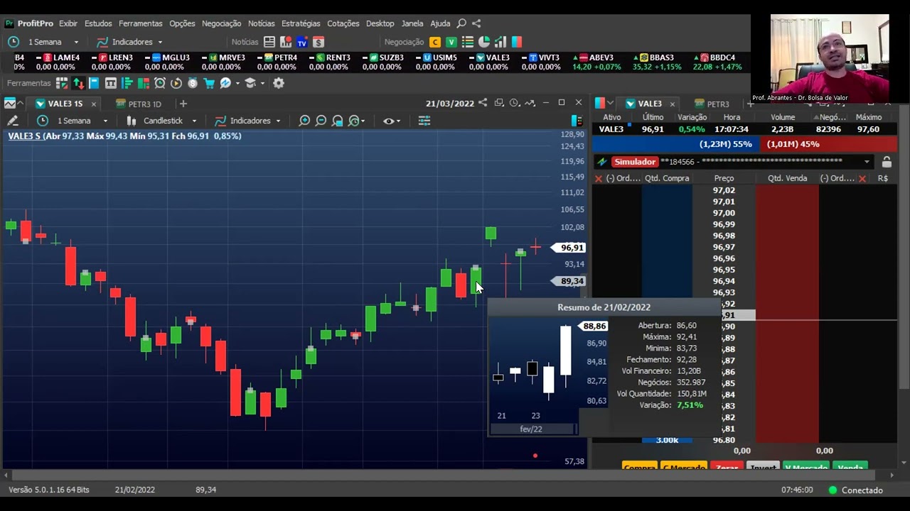 Iniciando no simulador no profit pro