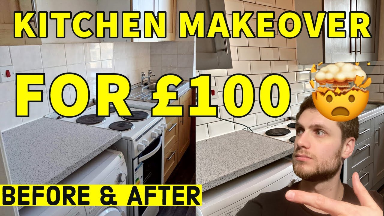 &pound;100 Budget DIY Kitchen Makeover - Before & After [UK]