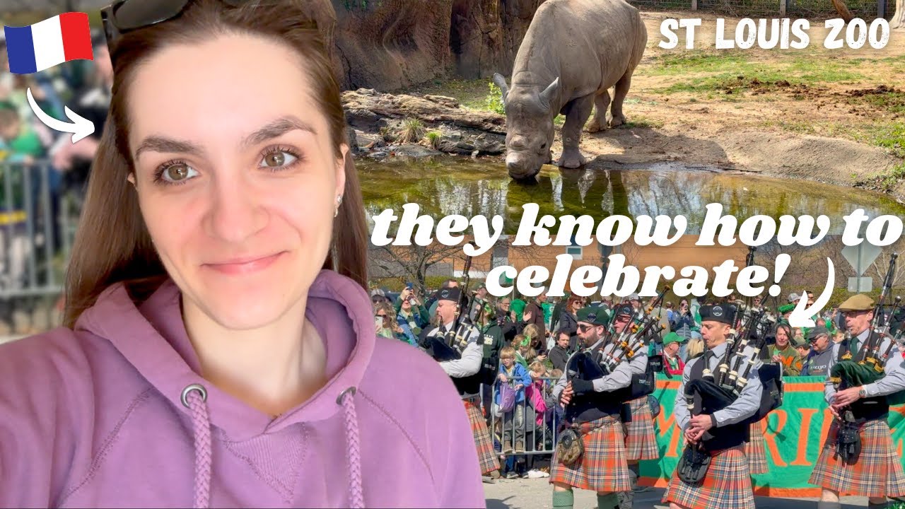 A French Girl in the USA: My First Tornado Alert (I panicked), St Patrick's Day, St Louis Zoo 🇺🇸