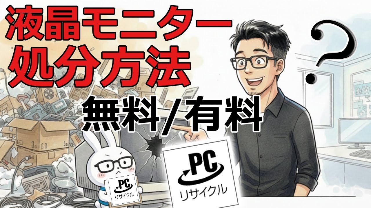 液晶モニターの処分方法！PCリサイクルマークで有料か無料が決まる？