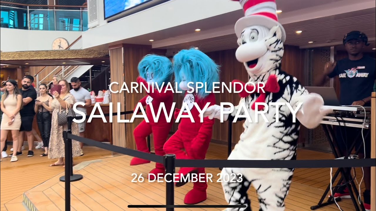Carnival Splendor Sailaway Party. 26th December 2023