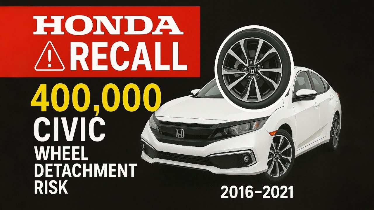 🚨 Honda Recall Alert: 400,000+ Civics at Risk of Wheel Detachment | Check If You're Affected!