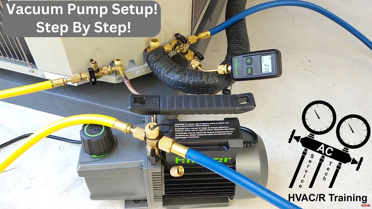 Vacuum Pump Setup on an Air Conditioner! Procedure, Tools, Connections, Step by Step!