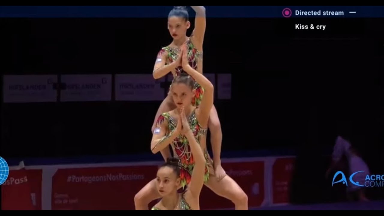 World Acrobatics Championship 2021 / WG from ISR Yarden Greenberg, Chen Vinner and Maya Kramer