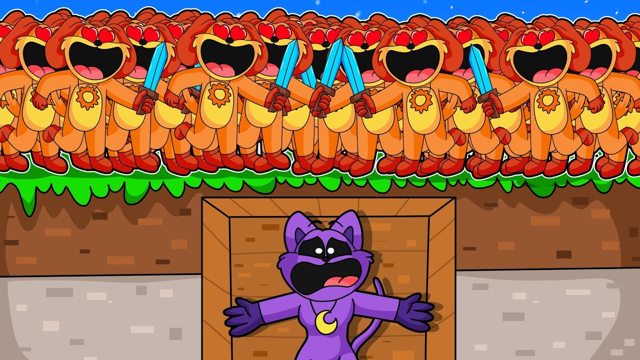 CATNAP Vs 100 DOGDAY EN MINECRAFT! 😱💖 Smiling Critters Poppy Playtime 3