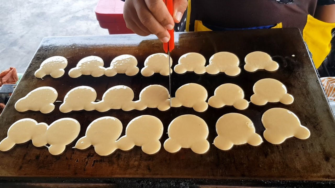 Mickey Mouse Pancakes, panekuk, 팬케이크 | Street Food
