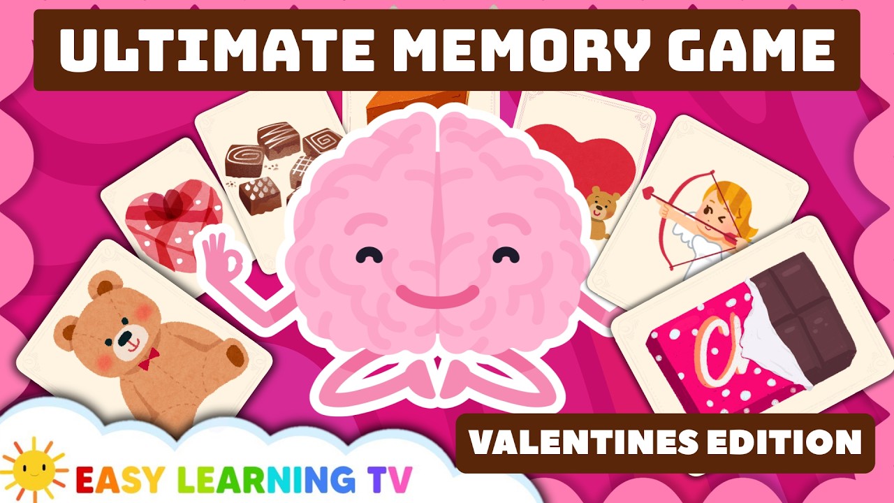 Ultimate Memory Game for Kids | Valentine’s Day Edition | Test Your Visual Memory | Easy Learning TV