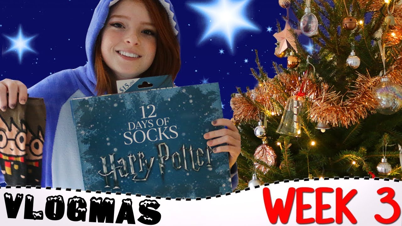 Vlogmas Week 3, Harry Potter Advent Calendar Unboxing and Christmas Tree | NiliPOD