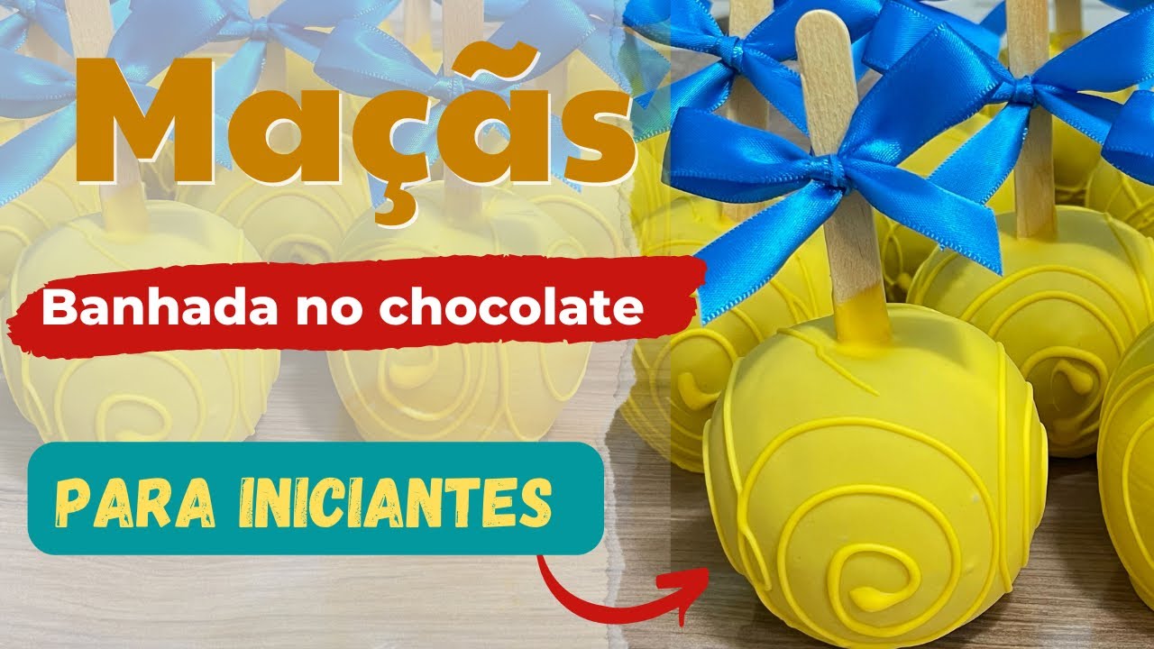 Maçã Banhada no chocolate para iniciantes ! Fácil de fazer