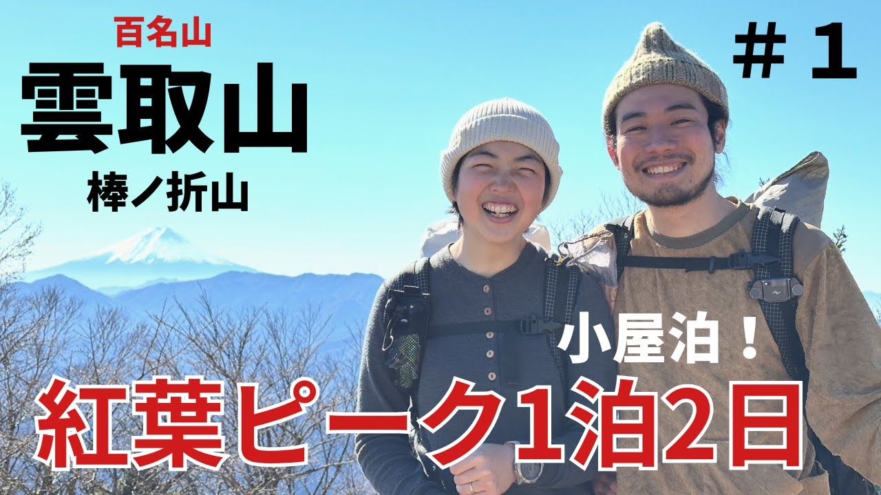 【紅葉の百名山】棒ノ折山（棒ノ嶺）から雲取山まで紅葉ピークの登山道を1泊2日で歩く【前編】
