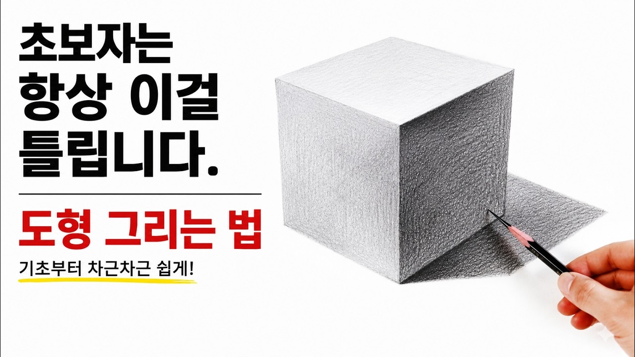[ENG]혼자 시작하는 연필소묘 / 도형 그리는 방법, 기초소묘, 그림자 형태잡기 Basic pencil drawing