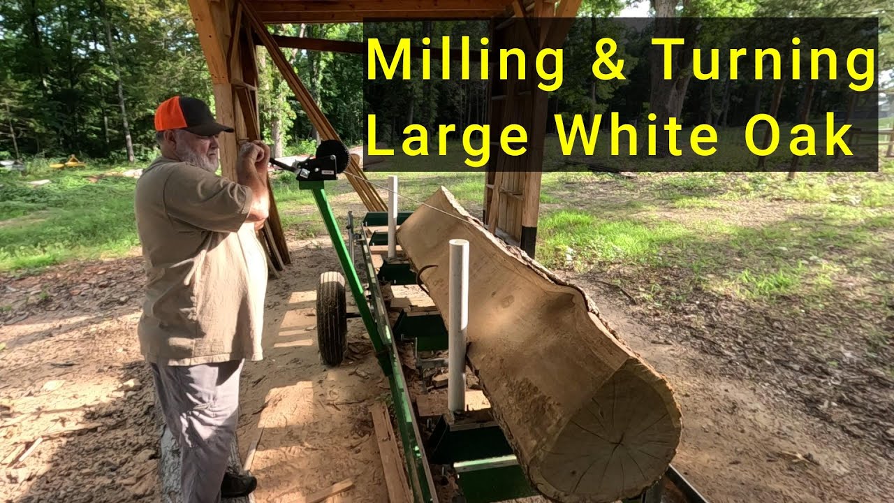 Milling White Oak | Custom Log Turner | PVC Slides