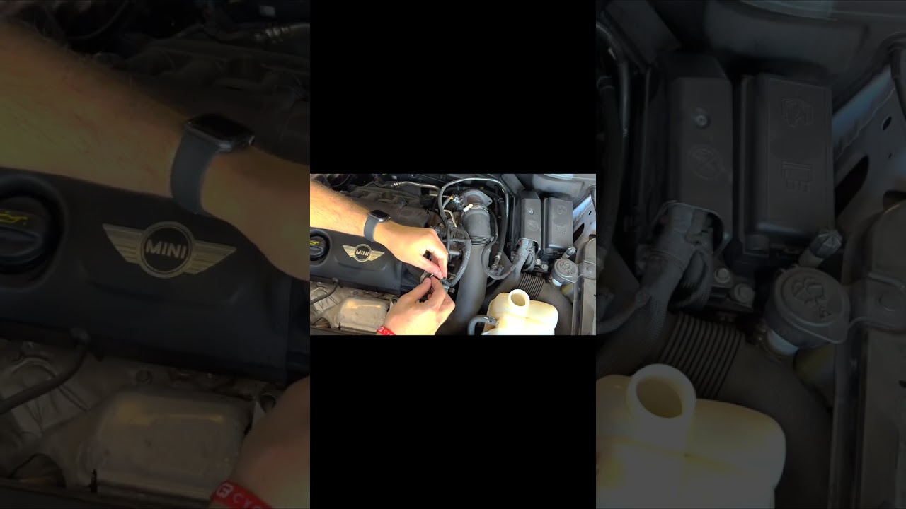 Easy fix 3-way hose connector above oil filter house- Mini Countryman 2015 turbocharger coolant hose