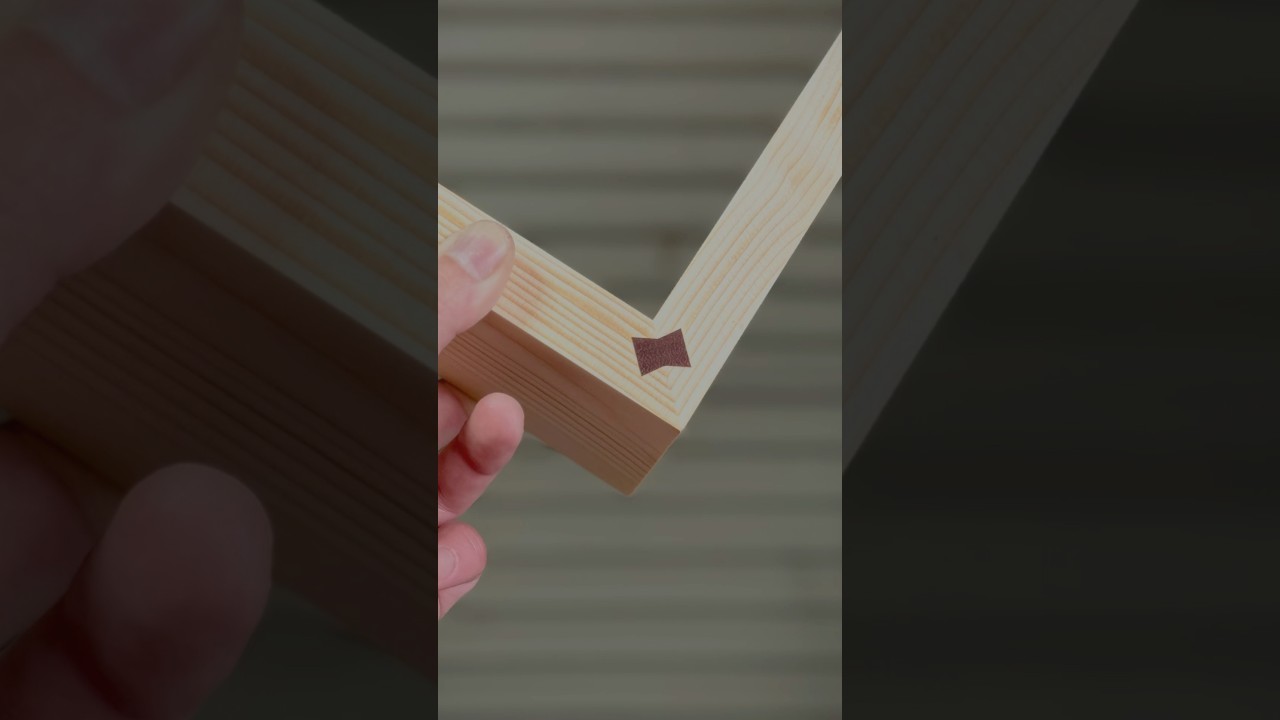 I made a miter joint with a dovetailed key. #shorts