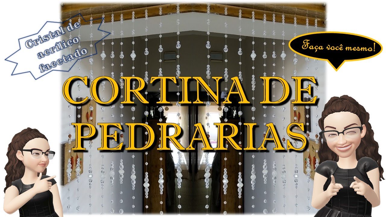 Como fazer Cortina de Pedraria ou miçangas - passo a passo
