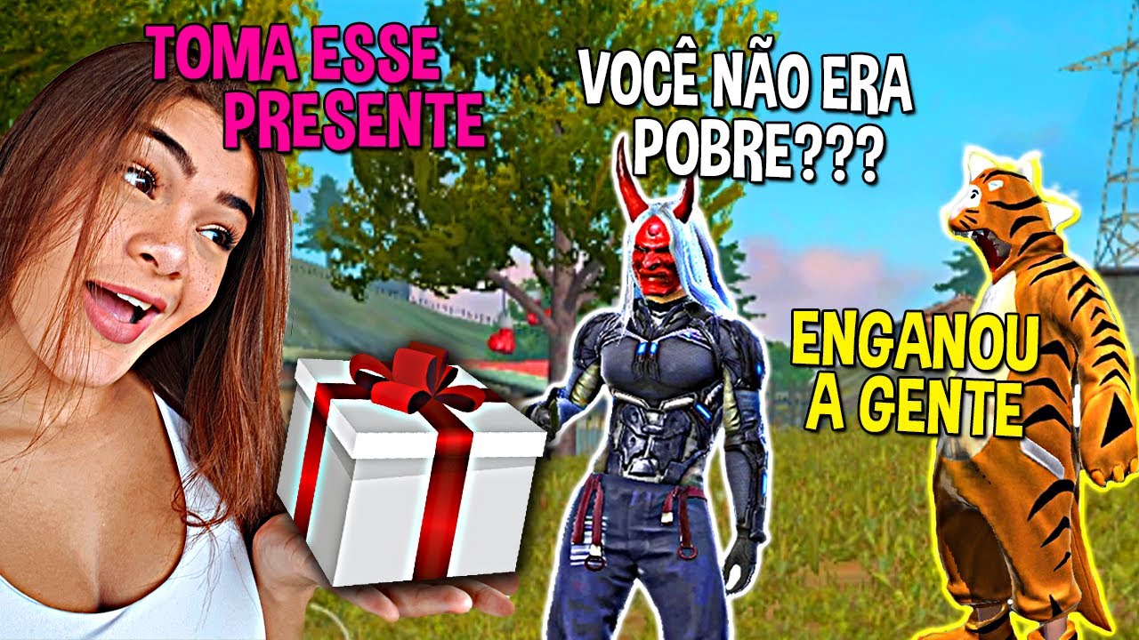 FINGI ser POBRE e SURPREENDI o SQUAD DANDO PRESENTE no Free fire