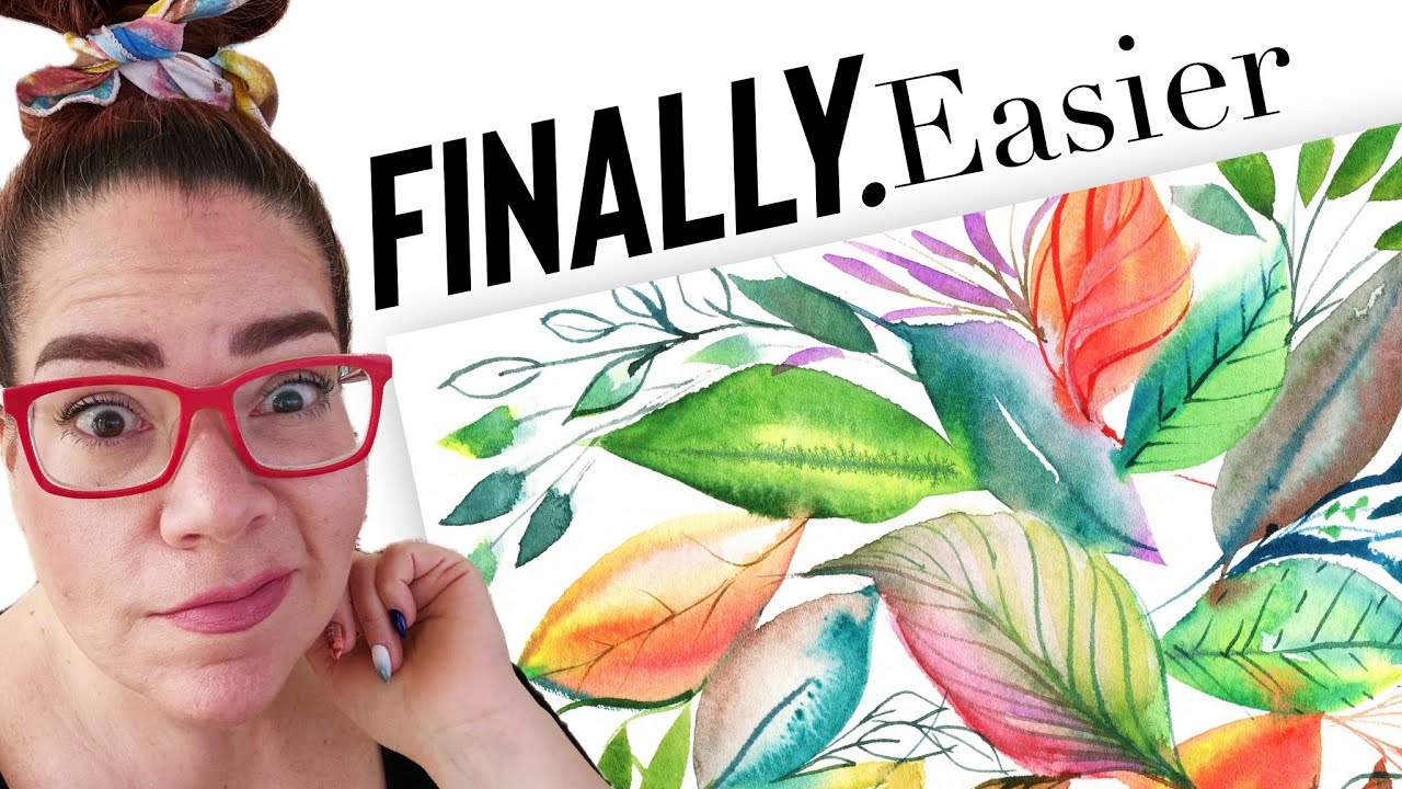 Stop Struggling w/ Watercolor Leaves - A Slowed Step by Step