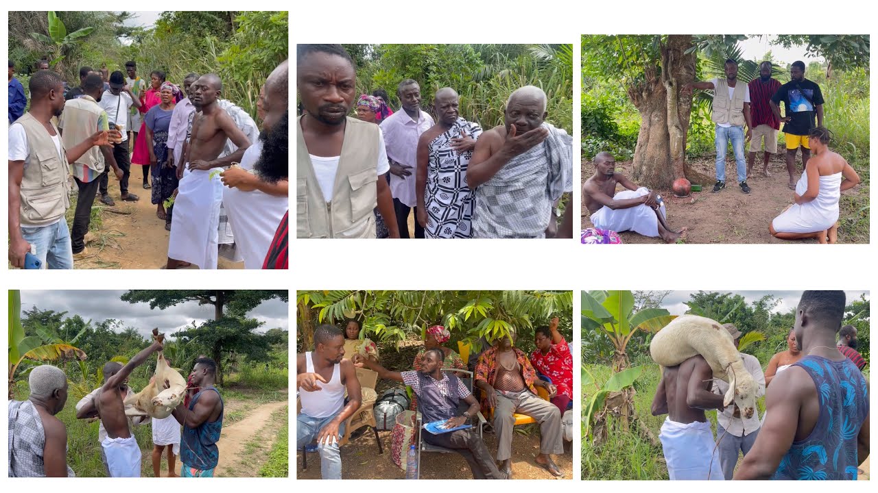 Kwadwo Nkansah Lilwin Carries a sheep on his neck for his new series Ama Dapaa…Behind the Scene