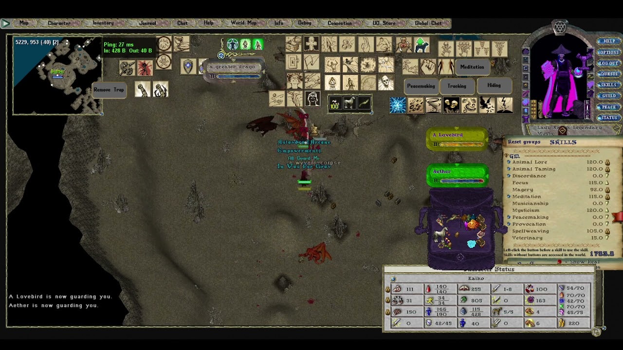 UO Alive: Testing out Mystic Tamer vs Greater Dragon