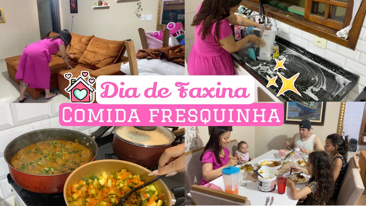 DE VOLTA A ROTINA 🏡 DEI UMA BOA FAXINA - JANTAR FRESQUINHO PARA FAMÍLIA