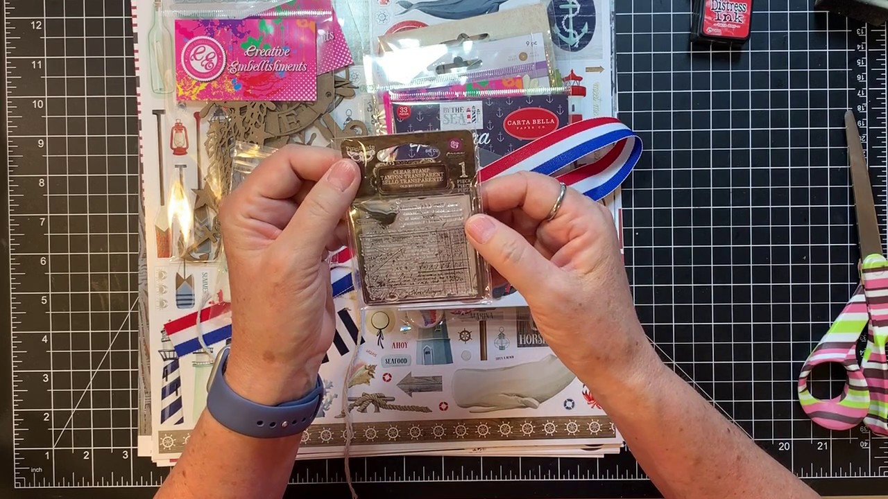 Mixed Media Minnesota July Kit - Beachy Patriotic Traveler's Notebook