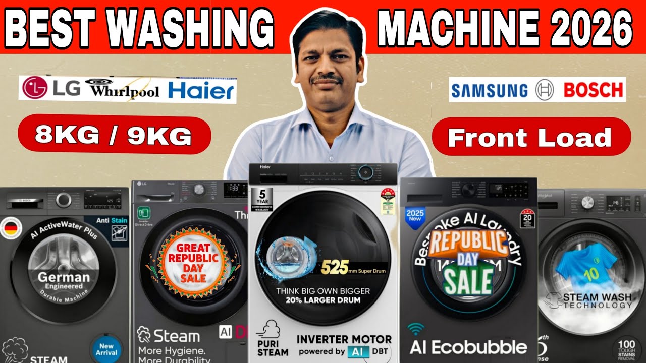Best Washing Machine In 2026 India | Top 5 Best Front load  Washing Machines  
