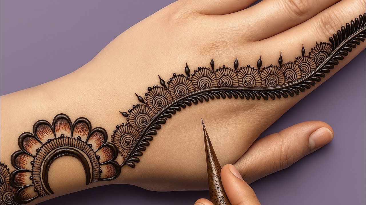 Very easy stylish mehndi design | mehndidesign front hand|mehndi design simplemehandi mehndi