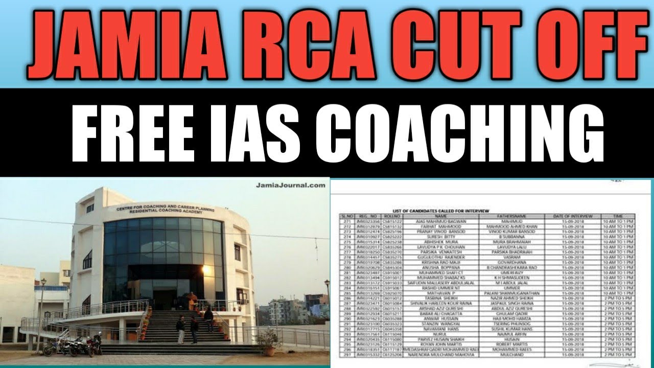 jamia millia islamia rca cut off | jamia rca cut off