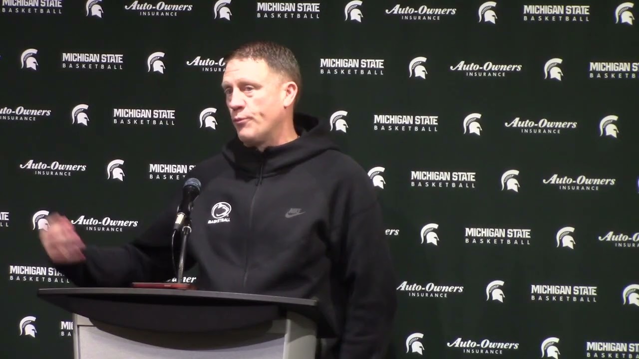 Penn State coach Mike Rhodes on 90-85 loss at Michigan State